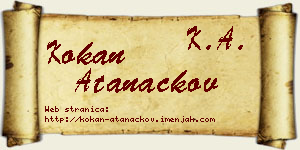 Kokan Atanackov vizit kartica